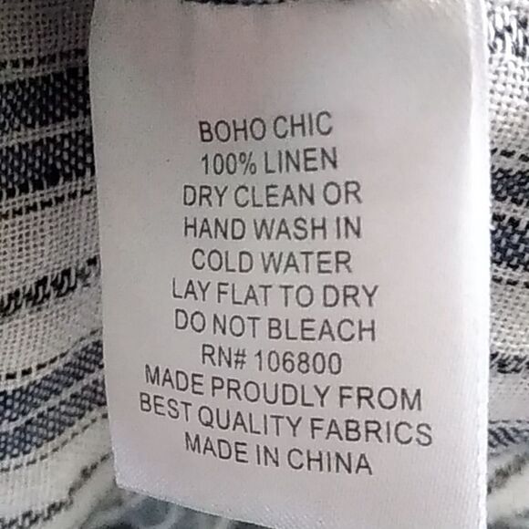 BOHO CHIC 100% LINEN SZ M - Picture 5 of 5